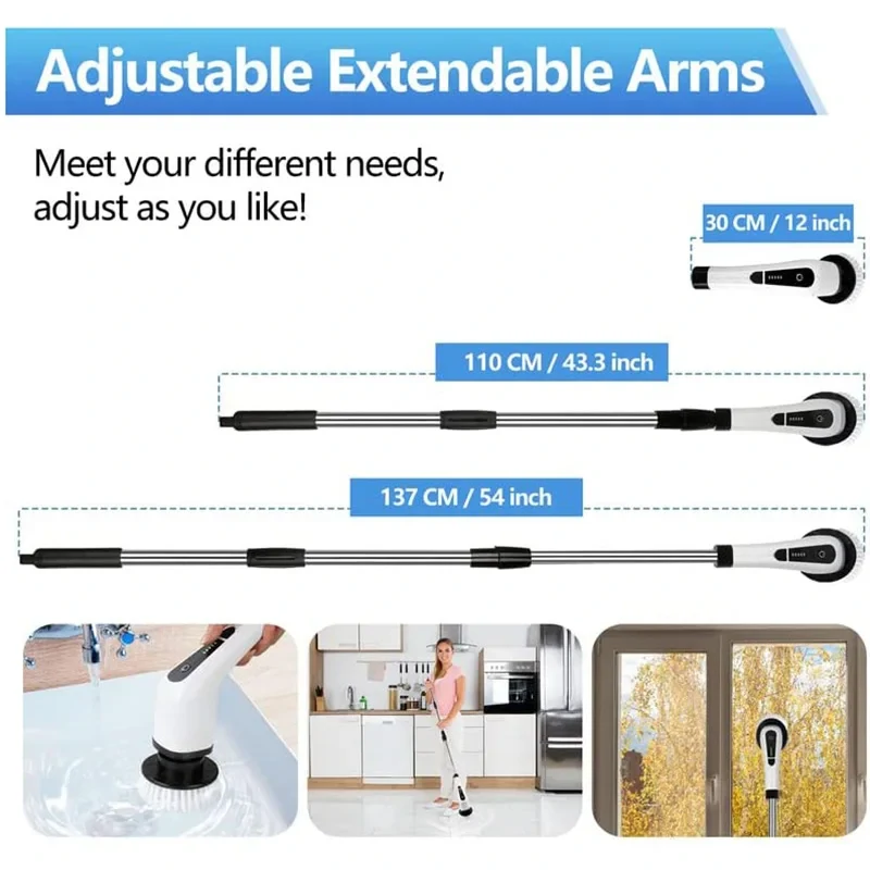 7 in 1 forgófejes tisztító kefe