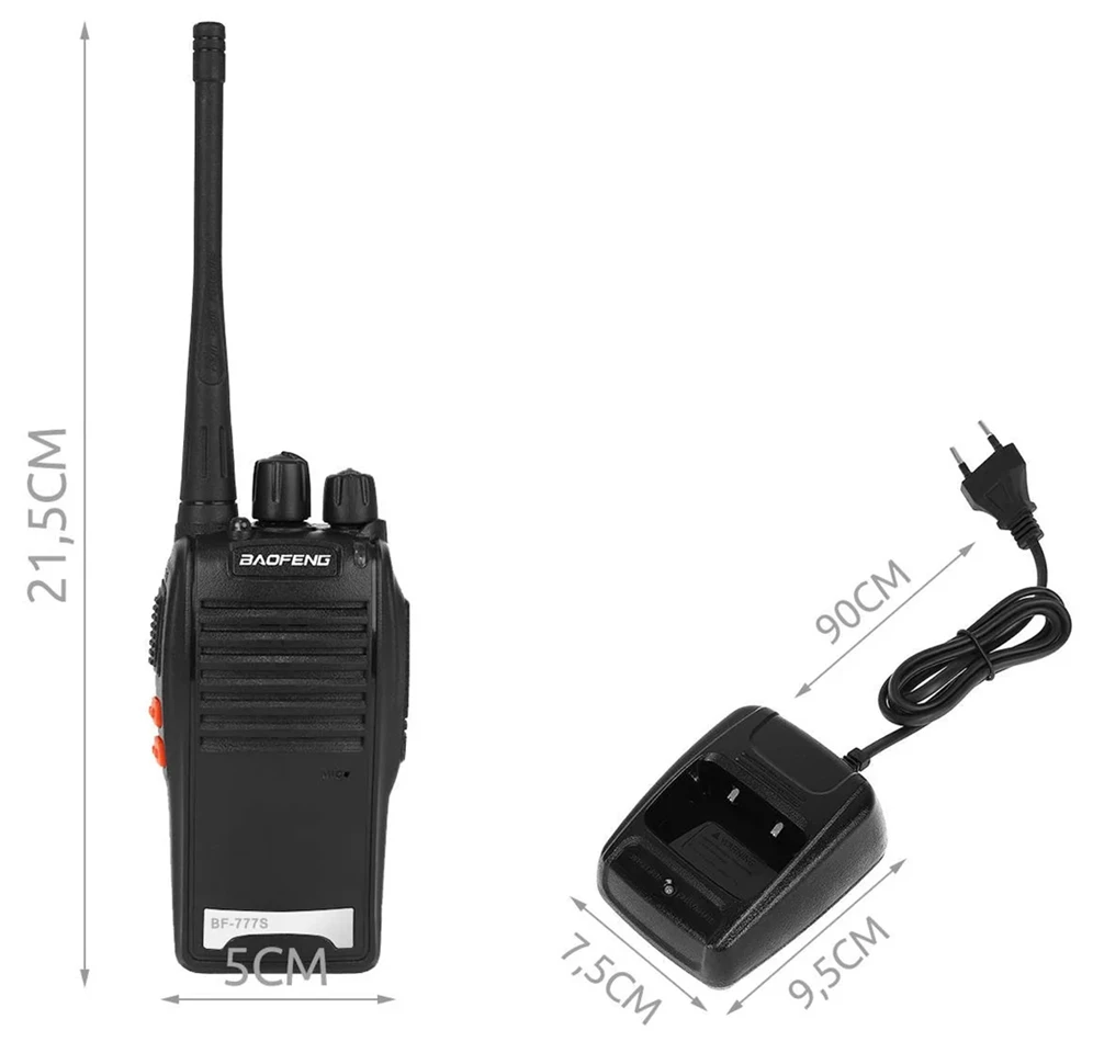 2 darabos Baofeng Walkie Talkie szett zseblámpával, fülhallgatóval - Baofeng BF-777S