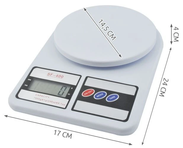 Digitális konyhai mérleg - nagy kijelzővel, automatikus kikapcsolás funkcióval , 1g-5kg