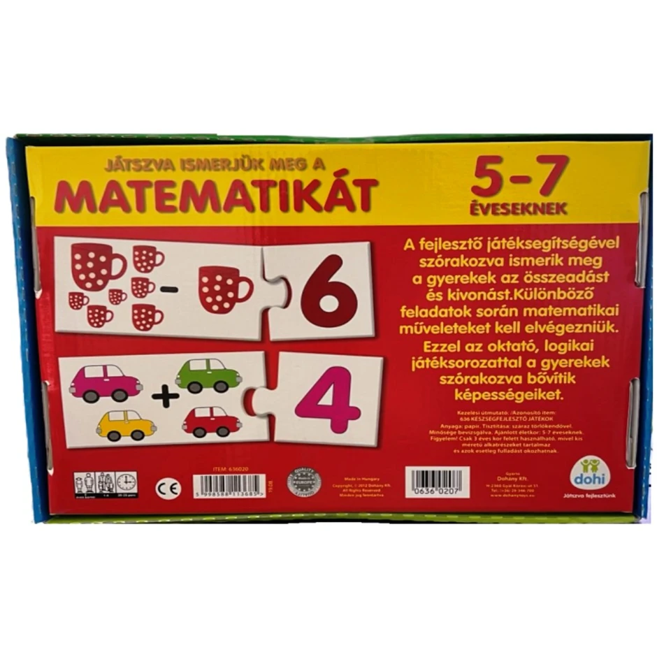 Játszva ismerjük meg a matematikát - oktató, logikai játék