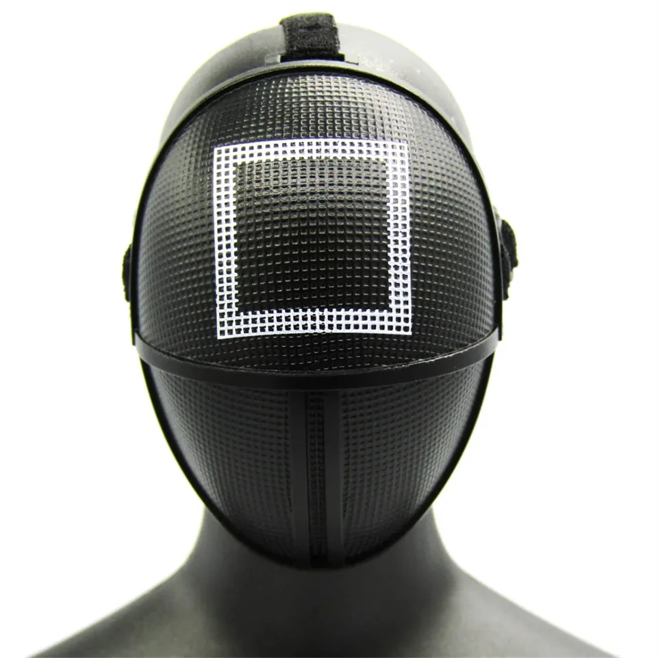 Squid Game - Nyerd meg az életed! négyzet mintás maszk - jól szellőző, egyméretes