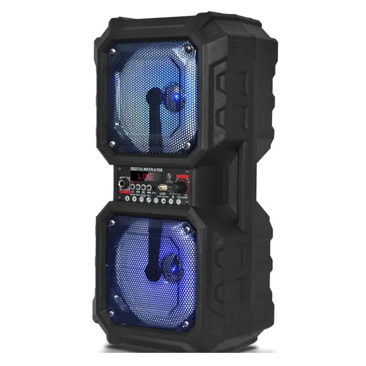 LT-2606XBT Bluetooth hangfal mikrofonnal és LED világítással - álló és fekvő hangszóróként is használható