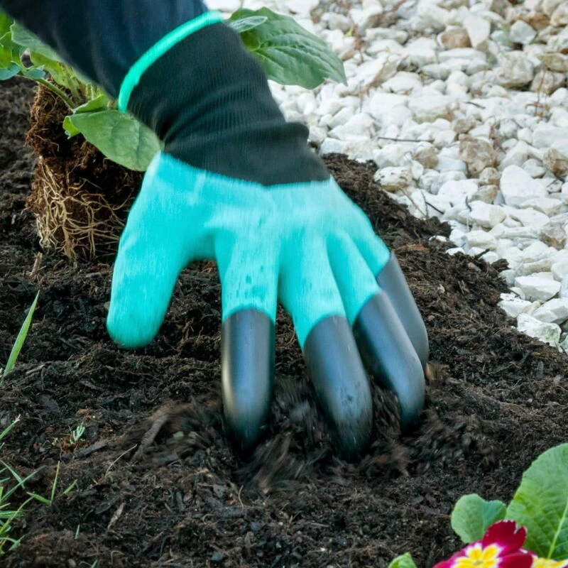 Greenhouse strapabíró, vízálló kerti kesztyű szett 4 karommal - ásáshoz, kerti munkálatokhoz - univerzális méret