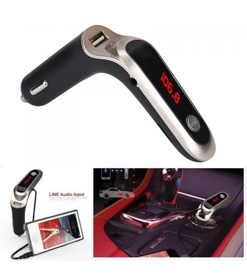 Cars7 Bluetooth FM transmitter LCD kijelzővel