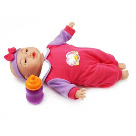 Interaktív baba - cumizik, gügyög, sír, mosolyog