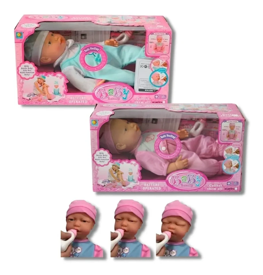 Interaktív baba - cumizik, gügyög, sír, mosolyog