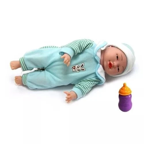 Interaktív baba - cumizik, gügyög, sír, mosolyog