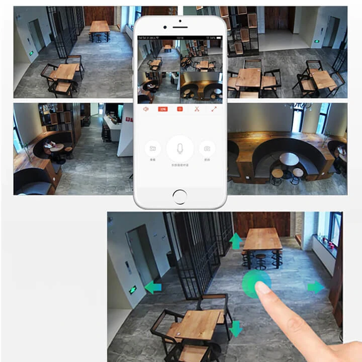 360°-os villanykörtébe rejtett, éjjellátó, mozgásérzékelő, Wifi-s panoráma kamera