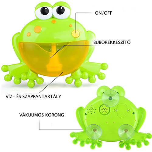 Aranyos zenélő békuci szappanbuborékokkal - kádjáték