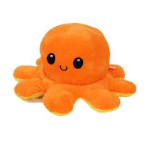 Kifordítható plüss polip morcos és vidám arckifejezéssel - érzelmi intelligencia fejlesztő játék