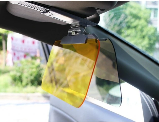 Autós fényszűrő – napellenzőre csíptethető, látássegítő napellenző