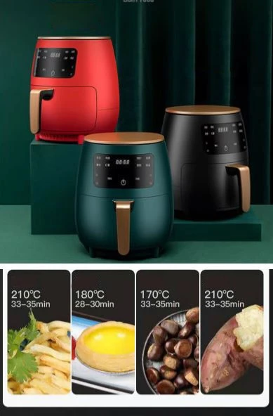 NONA extra nagyméretű LCD kijelzős Air Fryer - 6 L - 2400 W - olaj nélküli sütő