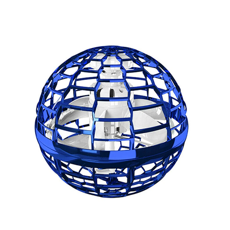 Gyro Ball trükkös LED-es akkumulátoros lebegő labda, USB - 360°-ban forog