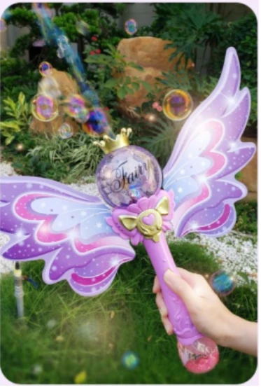 Fairy varázspálca formájú automata buborékfújó pisztoly