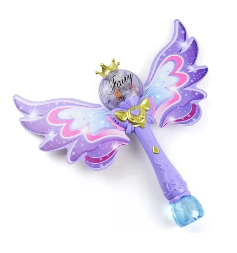 Fairy varázspálca formájú automata buborékfújó pisztoly
