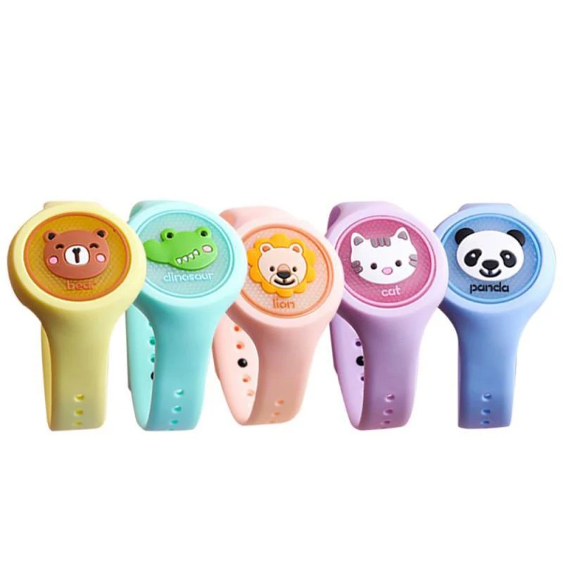 Világítós, mesefigurás szúnyogriasztó karkötő gyerekeknek - 3 db