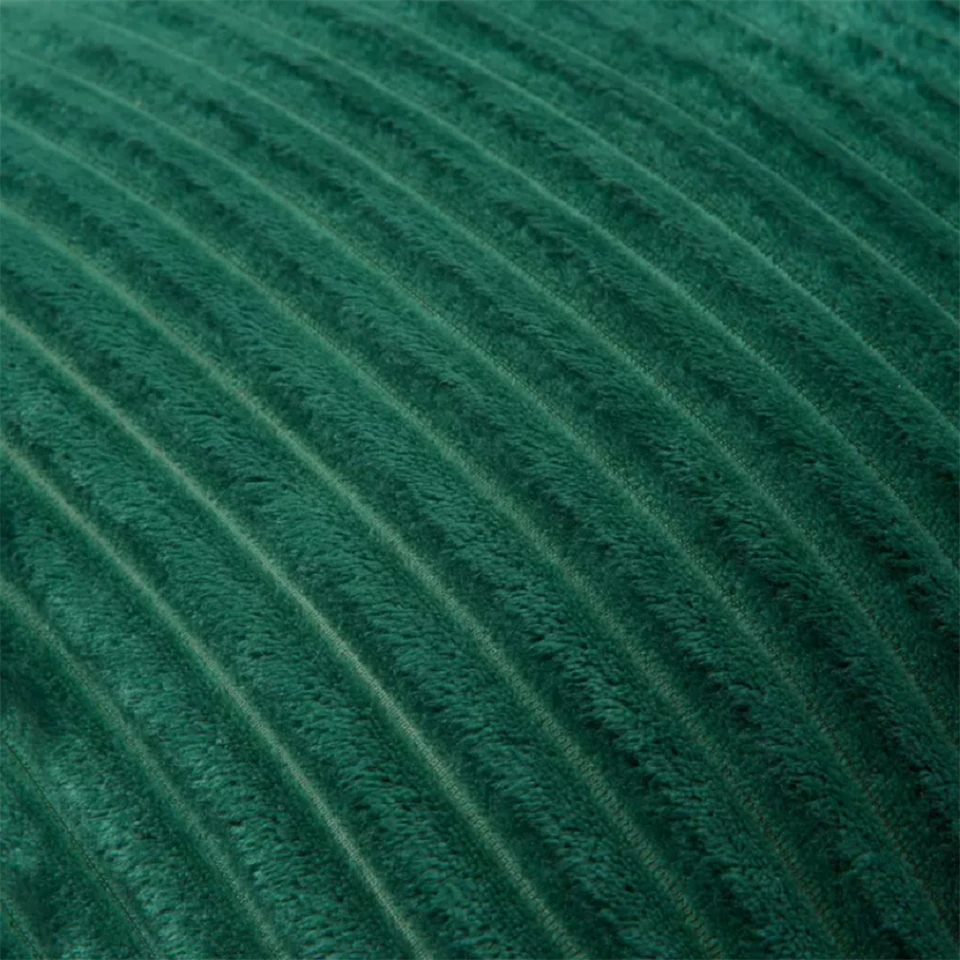 Bordázott, kellemes tapintású puha plüss takaró - sötétzöld pléd, 150X200cm