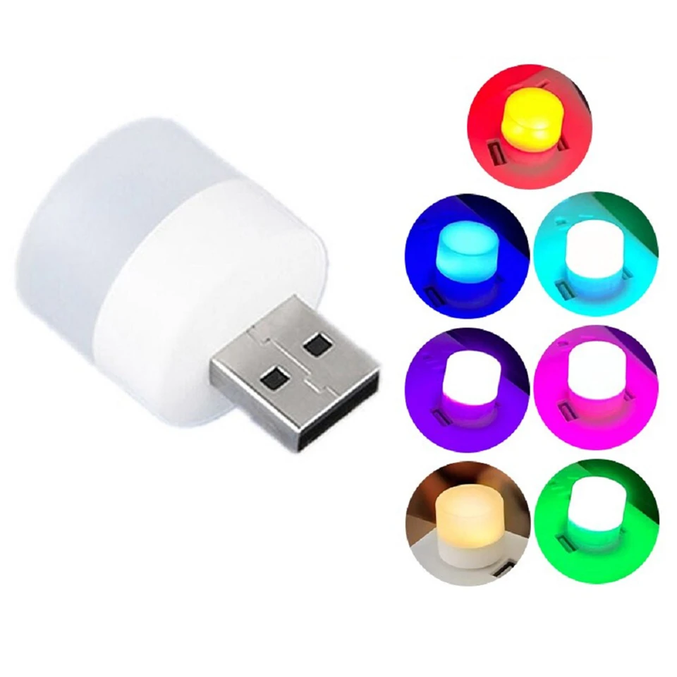 Mini USB LED lámpa - váltakozó színű, hangulatos éjszakai fény- 3W