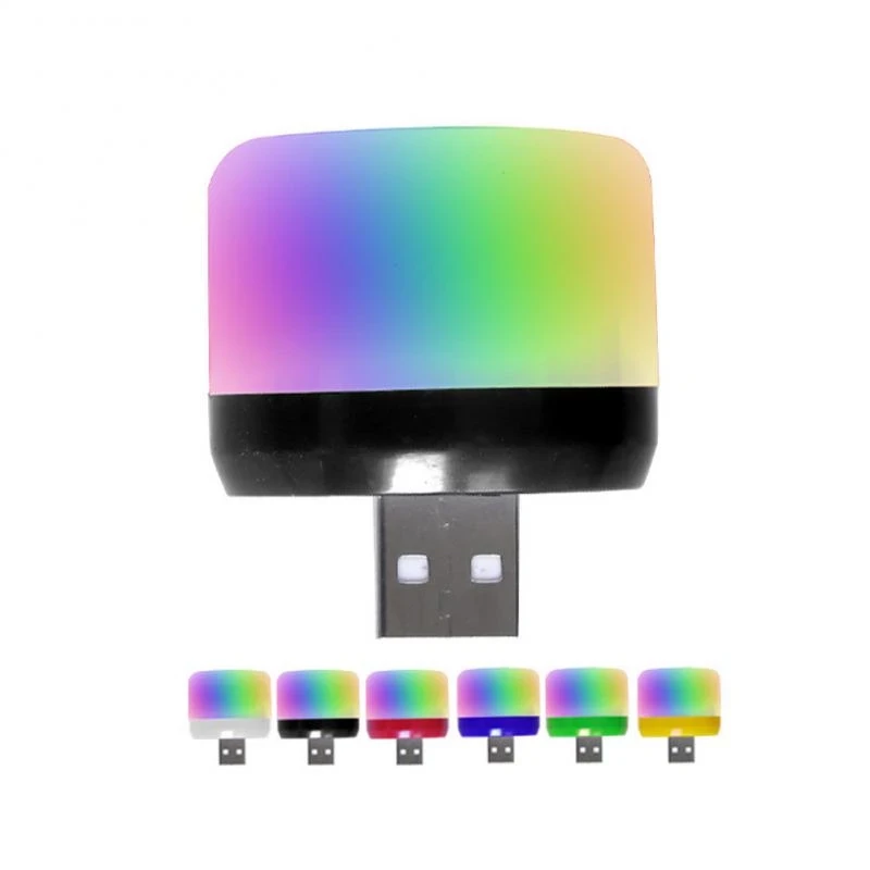 Mini USB LED lámpa - váltakozó színű, hangulatos éjszakai fény- 3W