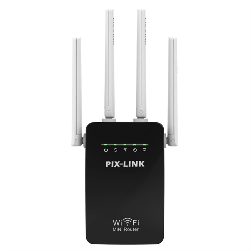 Pix-Link vezeték nélküli hálózati jelismétlő - WiFi router WPA-PSK ...