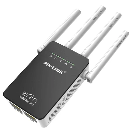 Pix-Link vezeték nélküli hálózati jelismétlő - WiFi router WPA-PSK / WPA2-PSK titkosítási biztonsággal