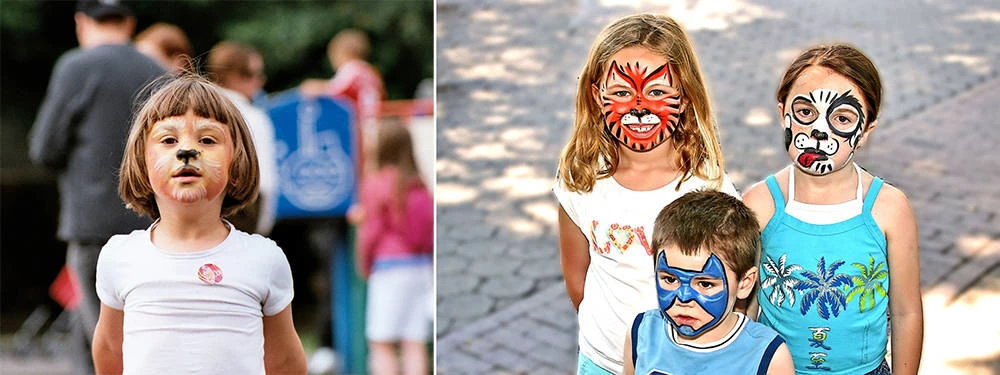 Gyermek arcfestő készlet 6 vidám színnel