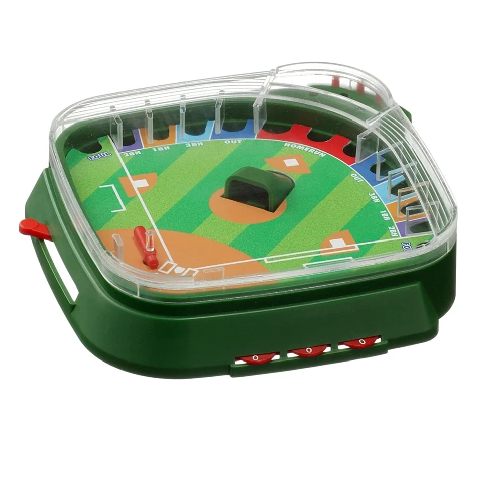 Asztali baseball társasjáték - készségfejlesztő ügyességi és stratégiai játék gyerekeknek - 18x19 cm