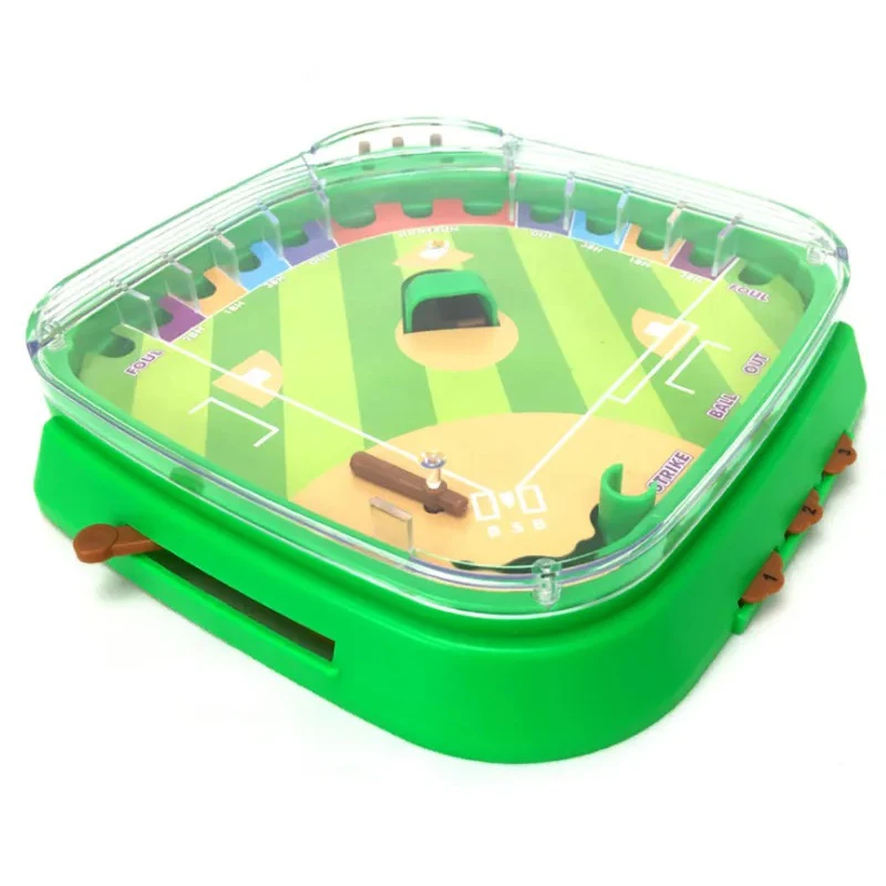 Asztali baseball társasjáték - készségfejlesztő ügyességi és stratégiai játék gyerekeknek - 18x19 cm