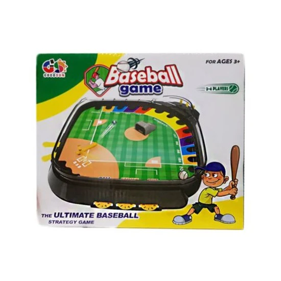 Asztali baseball társasjáték - készségfejlesztő ügyességi és stratégiai játék gyerekeknek - 18x19 cm