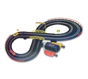 Exciter kreatívan építhető versenypálya szett 4 db különböző színű kilőhető kisautóval