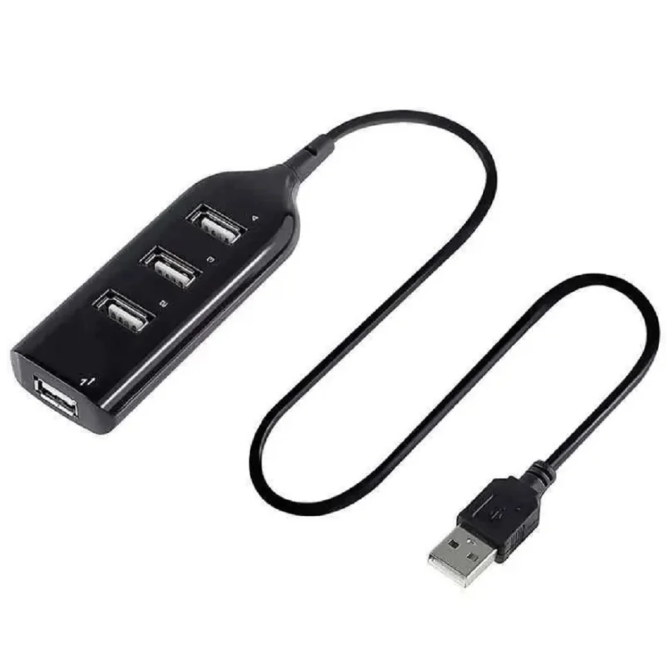 Hi-speed 4 portos USB 2.0 hub 1 méter hosszú kábellel - praktikus, gyorstöltő USB elosztó