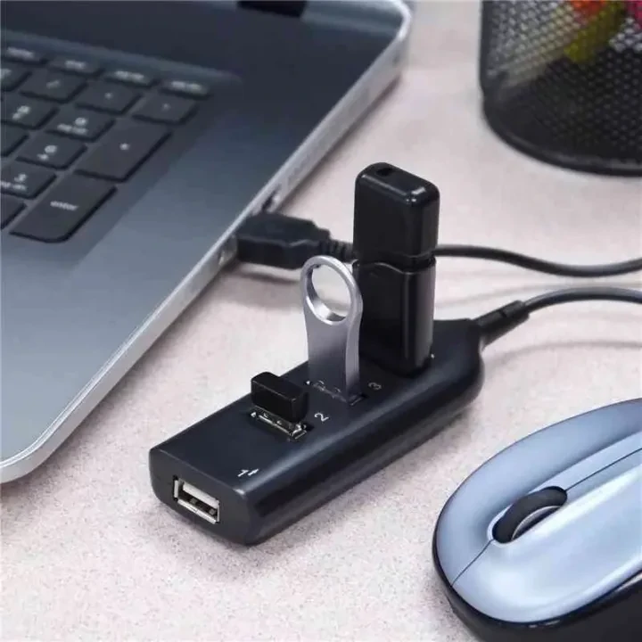 Hi-speed 4 portos USB 2.0 hub 1 méter hosszú kábellel - praktikus, gyorstöltő USB elosztó