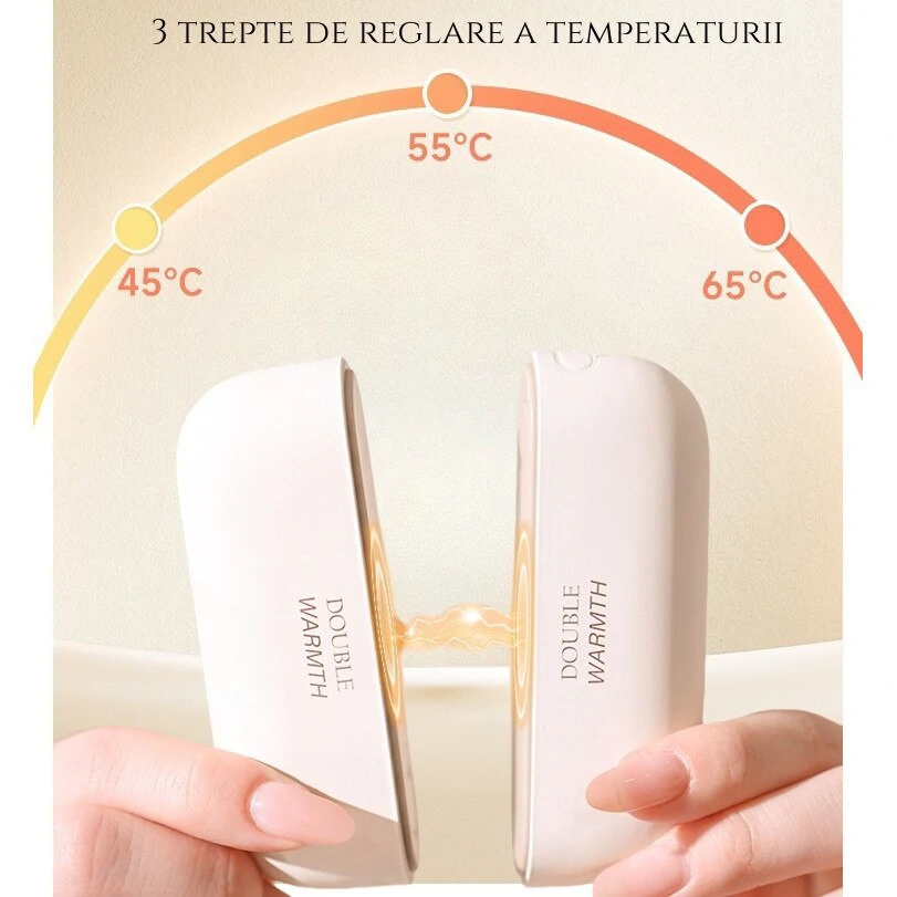 Akkumlátoros kézmelegítő készlet /2 db, 2x3000 mAh, 3 fokozat/
