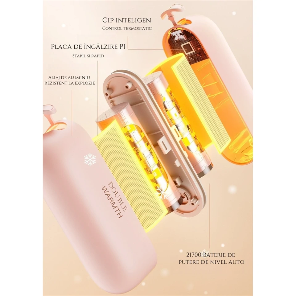 Akkumlátoros kézmelegítő készlet /2 db, 2x3000 mAh, 3 fokozat/