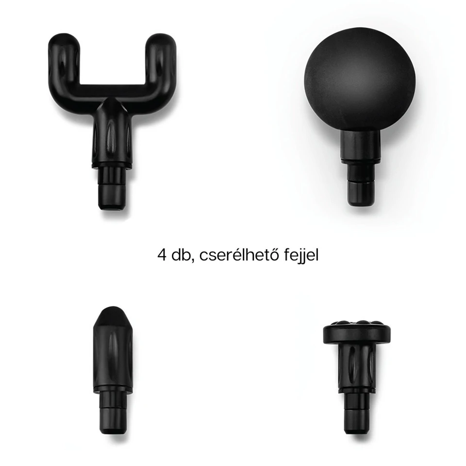 Utazó masszázs pisztoly 4 fejjel		