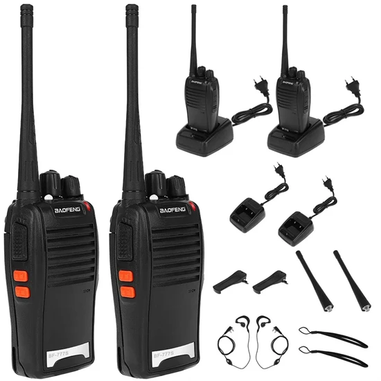 2 darabos Baofeng Walkie Talkie szett zseblámpával, fülhallgatóval - Baofeng BF-777S