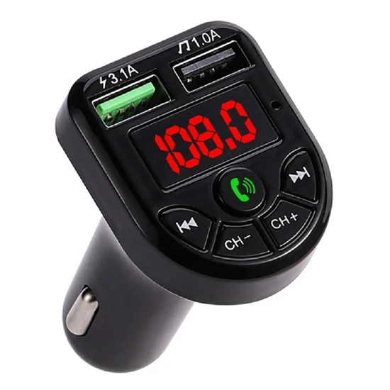 CAR E5 Bluetooth FM transmitter - kihangosító funcióval