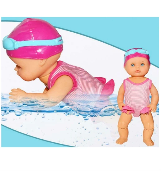 WaterBaby - úszó interaktív játékbaba, utánozza az úszást, 33 cm