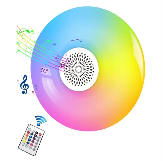 E27 RGB Bluetooth UFO lámpa hangszóróval + távirányítóval - 48W