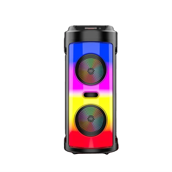 ZQS-4248 LED-es Bluetooth-os party hangszóró karaoke mikrofonnal és távirányítóval