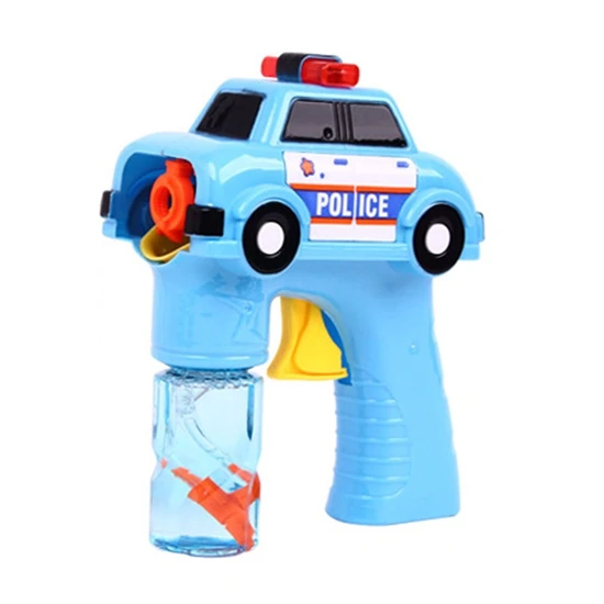 Rendőrautó formájú buborék fújó pisztoly zenével és fényhatásokkal