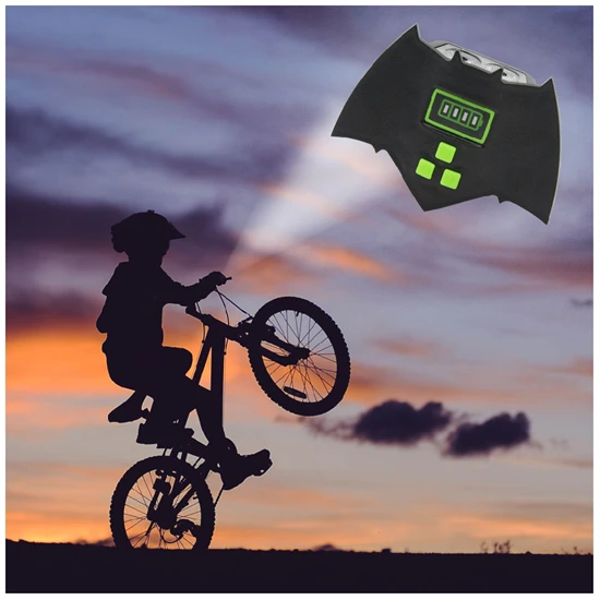 BatKing - Menő Batman formájú bicikli lámpa és csengő 2 extra erős T6 LED-del