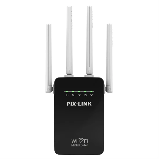 Pix-Link vezeték nélküli hálózati jelismétlő - WiFi router WPA-PSK / WPA2-PSK titkosítási biztonsággal