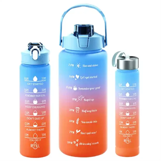 Havita 3in1 motivációs kulacs szett 2L/900ML/300 ML - Kék-sárga