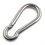 Rugós fém karabiner hegymászáshoz, barlangászathoz, vitorlázáshoz - 9 x 45 x 90 mm