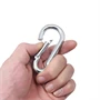 Rugós fém karabiner hegymászáshoz, barlangászathoz, vitorlázáshoz - 9 x 45 x 90 mm