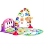 Piano Fitness baba játszószőnyeg - állatos csörgőkkel, hang-, és fényhatásokkal, altatózenével - rózsaszín/lila