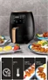 NONA extra nagyméretű LCD kijelzős Air Fryer - 6 L - 2400 W - olaj nélküli sütő