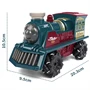 Élethű, zenélő és gőzt fújó retro gőzmozdony 40m hatótávolságú távirányítóval - 20 x 9,5 x 10,5 cm