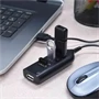 Hi-speed 4 portos USB 2.0 hub 1 méter hosszú kábellel - praktikus, gyorstöltő USB elosztó